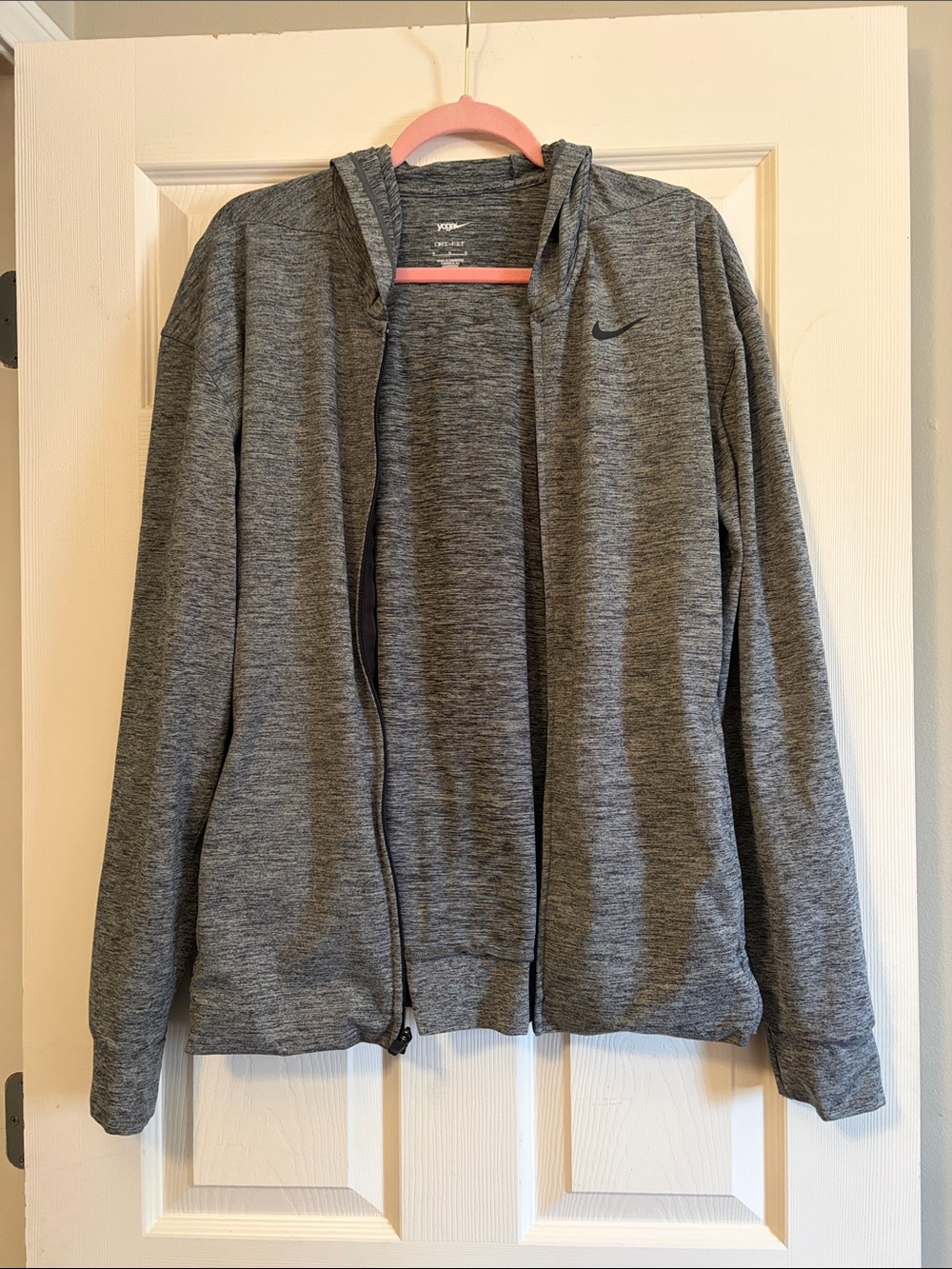Nike Yoga Dri-Fit Heather Charcoal Full-Zip Hoodie
